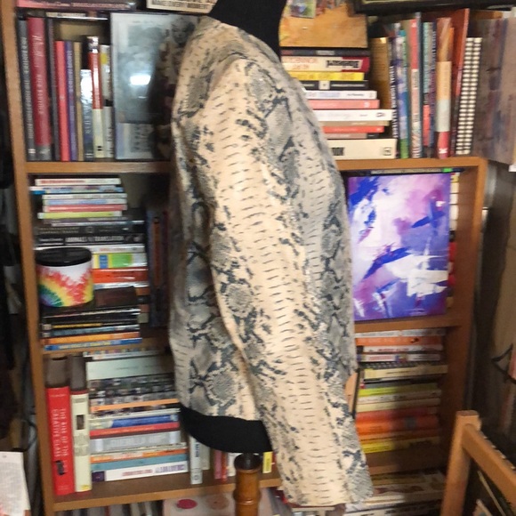Newport News Snake Print Leather Jacket - Picture 5 of 9
